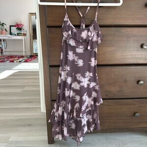 Urban Outfitters Mauve and White Floral Mini Dress